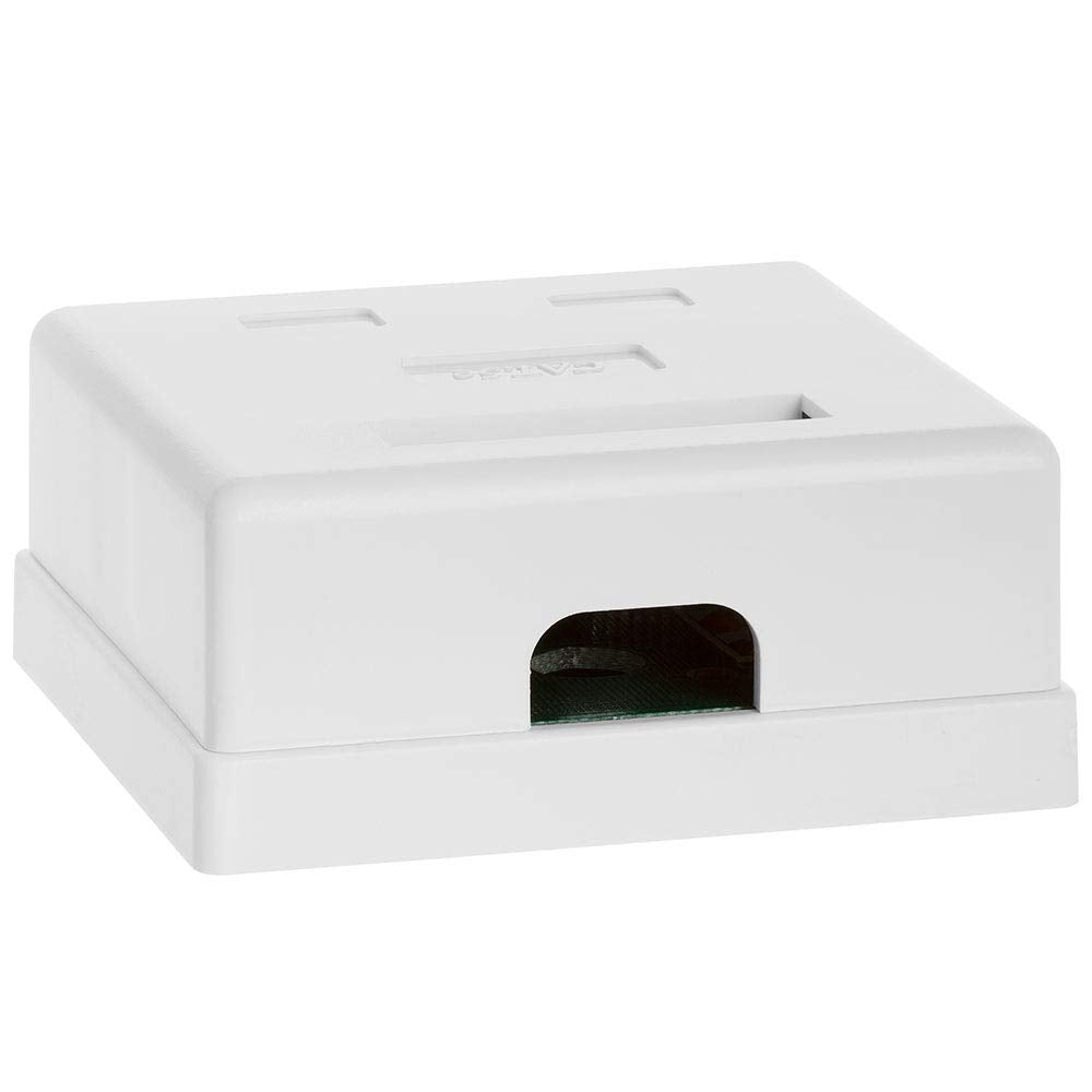 Cmple - 1 Port Keystone Jack Surface Mount Box, Single Port Surface Mount Box for Network, RJ45 Single Hole Keystone Jack