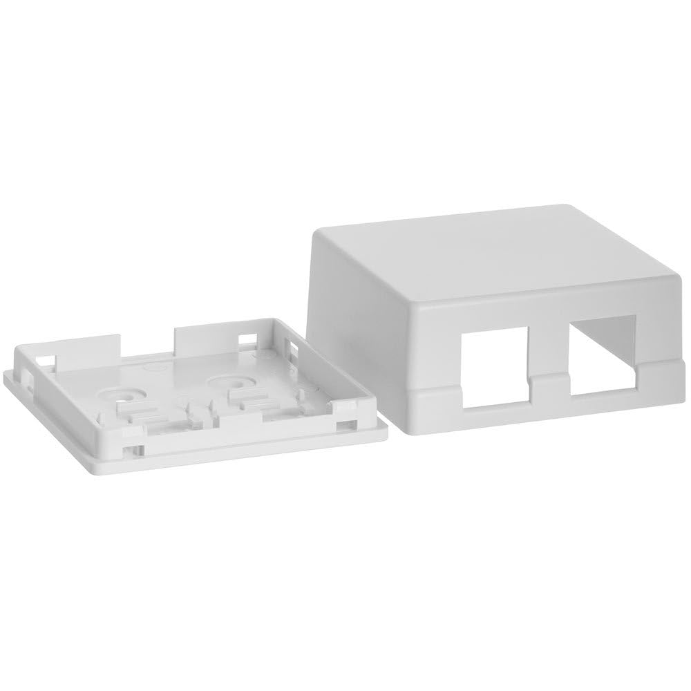 Cmple - 1 Port Keystone Jack Surface Mount Box, Single Port Surface Mount Box for Network, RJ45 Single Hole Keystone Jack