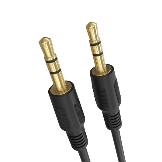 Cmple - 3.5mm Aux Audio Cable Stereo 6 ft AUX Cable Male to Male Speaker Cable Auxiliary Cord Adapter for Car, Phone, Headphones - Black