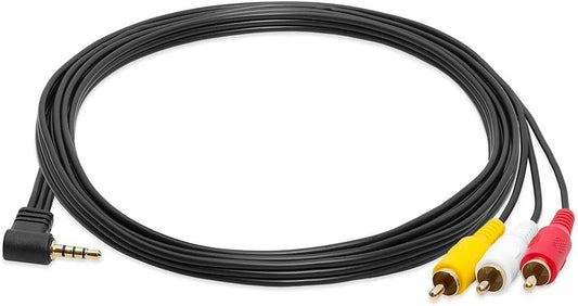 Cmple - 3.5mm to Composite AV Cable, 3.5mm to Audio/Video Cable - 6 Feet