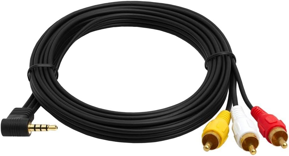 Cmple - 3.5mm to Composite AV Cable, 3.5mm to Audio/Video Cable - 6 Feet