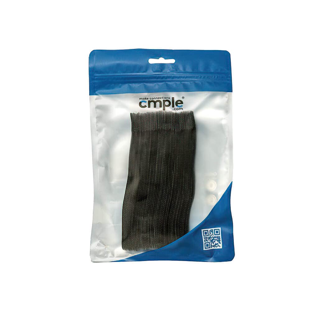 Cmple - 50PCS Reusable Cable Ties, Nylon Adjustable Cord Organizer Ties, Multi-Purpose Hook Loop Cable Management Wire Ties, 6-inch Black