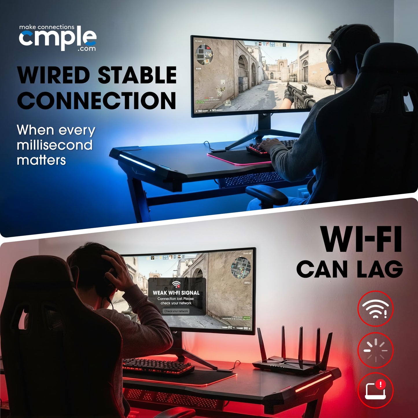 Cmple Cat6 Ethernet Cable 1000ft Plenum CMP 23AWG 550MHz UTP Solid 10Gbps PoE in-Wall Rated Bulk LAN Network Cable DSX-8000 Tested Pull Box - Black