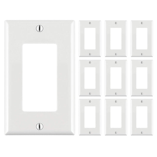 Cmple - Decorator Wall Plate Insert 1-Gang Decorative Single Gang Faceplate Standard Jack Wall Plate Keystone - 3-Port