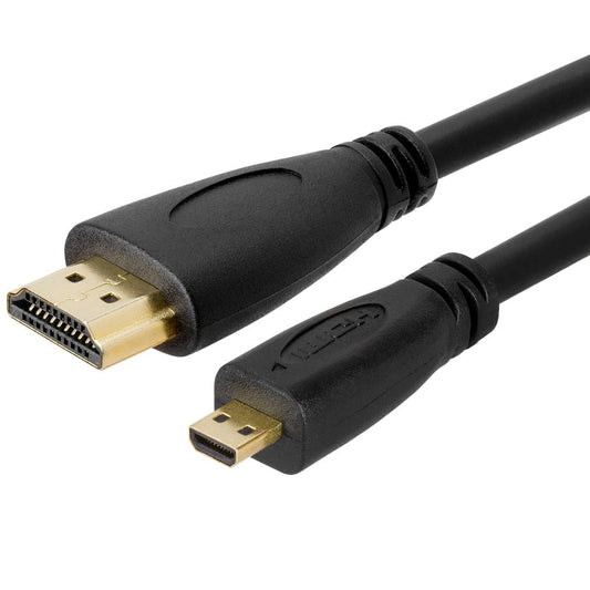 Cmple - Micro HDMI to HDMI Cable 3ft, Micro HDMI Cable Male to Male 4k Camera HDMI Cables for Capture Card, Video Camera, Action Camera, Pocket Camera - Black