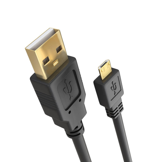 Cmple - Micro USB Cable 6ft Male to Male Micro USB Charging Cable Data Sync USB to USB Cable for Android Phone, Laptop, PC, Tablet, Car GPS, Power Bank - Black