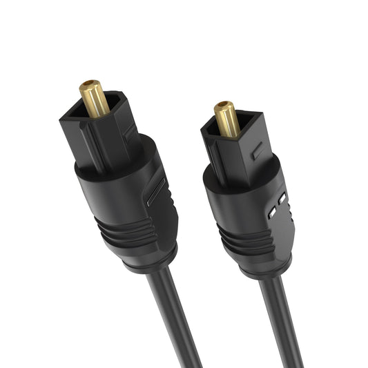 Cmple - Optical Audio Cable 6 ft Toslink Cable Slim Fiber Optic Cable Gold Plated Slim Optical Cord Digital S/PDIF Audio for Soundbar, AV Receivers, TV Sound Bar, Game Console