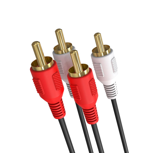 Cmple - RCA Stereo Audio Cable Male to Male -12 ft