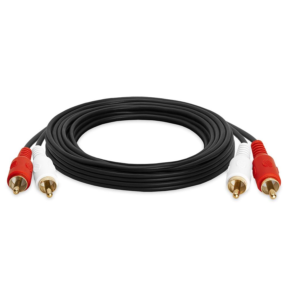 Cmple - RCA Stereo Audio Cable Male to Male -12 ft