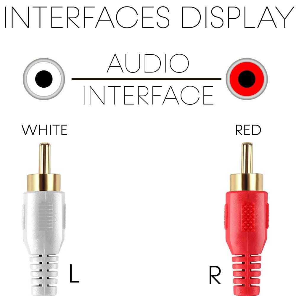 Cmple - RCA Stereo Audio Cable Male to Male -12 ft