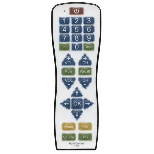 Continu.us PC100/PC101 Pure Control Water Resistant Antimicrobial 1-Device Universal Remote Control