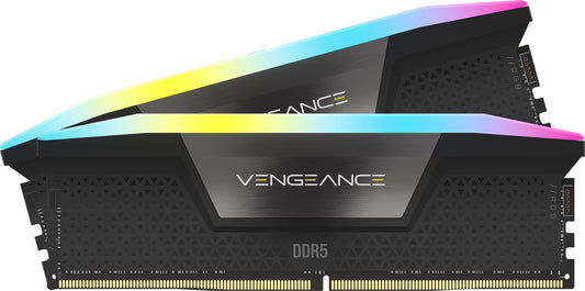 CORSAIR Vengeance RGB RS DDR5 RAM 32GB (2x16GB) Up to 6000MHz CL36-44-44-96 1.35V AMD Expo Intel XMP Computer Desktop Memory – Gray (CMG32GX5M2E6000Z36)