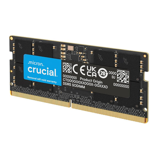 Crucial 16GB DDR5 RAM, 4800MHz CL40 Laptop Memory, SODIMM 262-Pin Module, Compatible with 12th Gen Intel Core - CT16G48C40S5