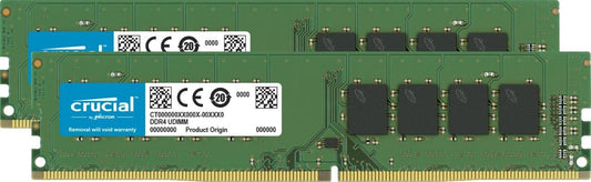 Crucial 32GB Kit (16GB x 2) DDR4 2666 MT/s (PC4-21300) UDIMM 288-Pin Memory - CT2K16G4DFRA266