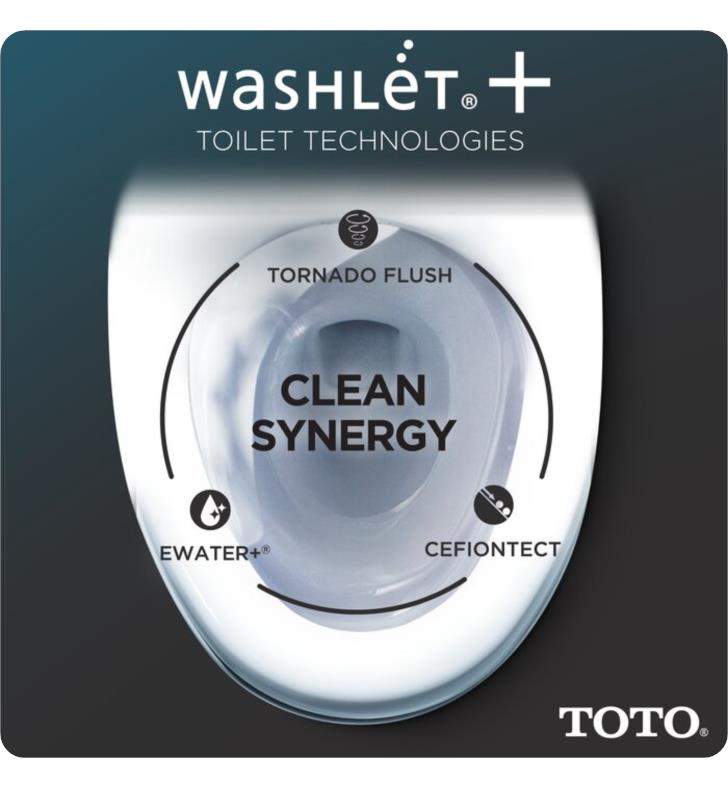 TOTO SP Wall-Hung Square-Shape Toilet with SX Bidet Seat and DuoFit In-Wall 1.28 and 0.9 GPF Dual-Flush Tank System - CWT449249CMFG#MS
