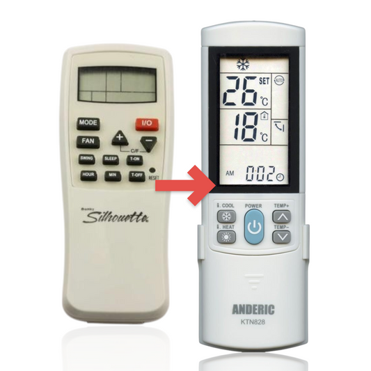 Anderic Substitute for Danby 1.3.01.30 Silhouette Air Conditioner Remote Control [KTN828]