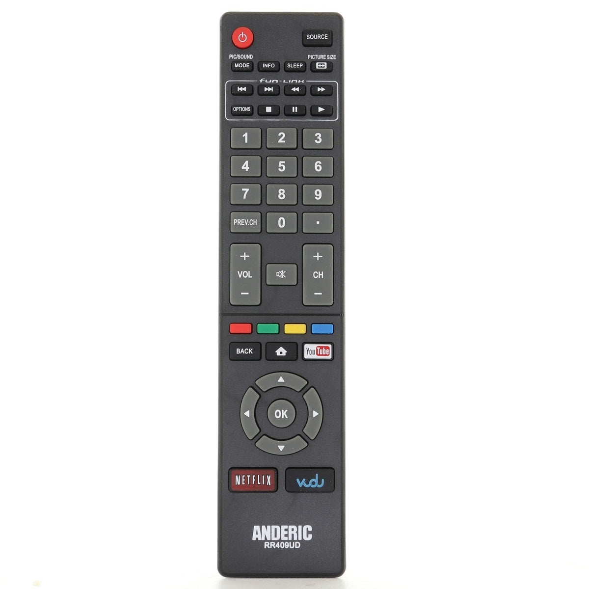Anderic Substitute for Magnavox NH424UP Smart TV Remote Control [RR409UD]