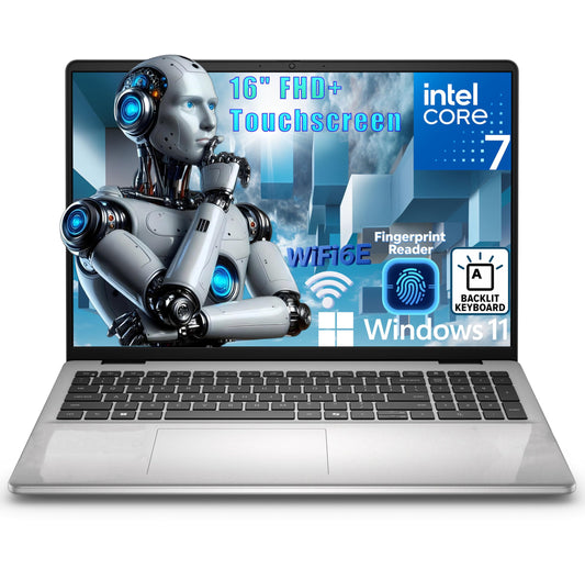Dell 16 Laptop Computer, Intel Core 7 150U Processor, 16" FHD+ IPS Touchscreen Anti-Glare Display, 32GB DDR5 RAM, 1TB PCIe SSD, WiFi 6E, Bluetooth 5.3, Backlit Keyboard, Windows 11 Home
