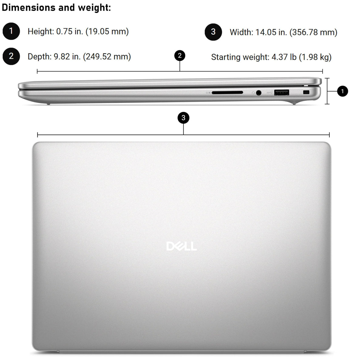 Dell 16 Laptop Computer, Intel Core 7 150U Processor, 16" FHD+ IPS Touchscreen Anti-Glare Display, 32GB DDR5 RAM, 1TB PCIe SSD, WiFi 6E, Bluetooth 5.3, Backlit Keyboard, Windows 11 Home