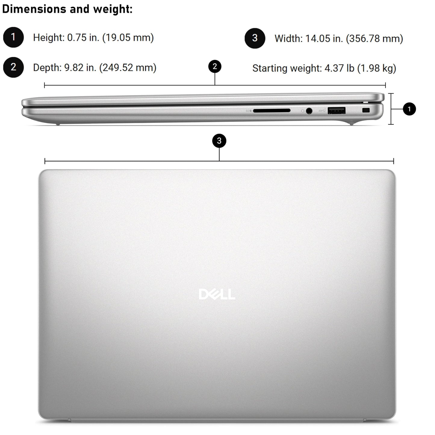 Dell 16 Laptop Computer, Intel Core 7 150U Processor, 16" FHD+ IPS Touchscreen Anti-Glare Display, 32GB DDR5 RAM, 1TB PCIe SSD, WiFi 6E, Bluetooth 5.3, Backlit Keyboard, Windows 11 Home