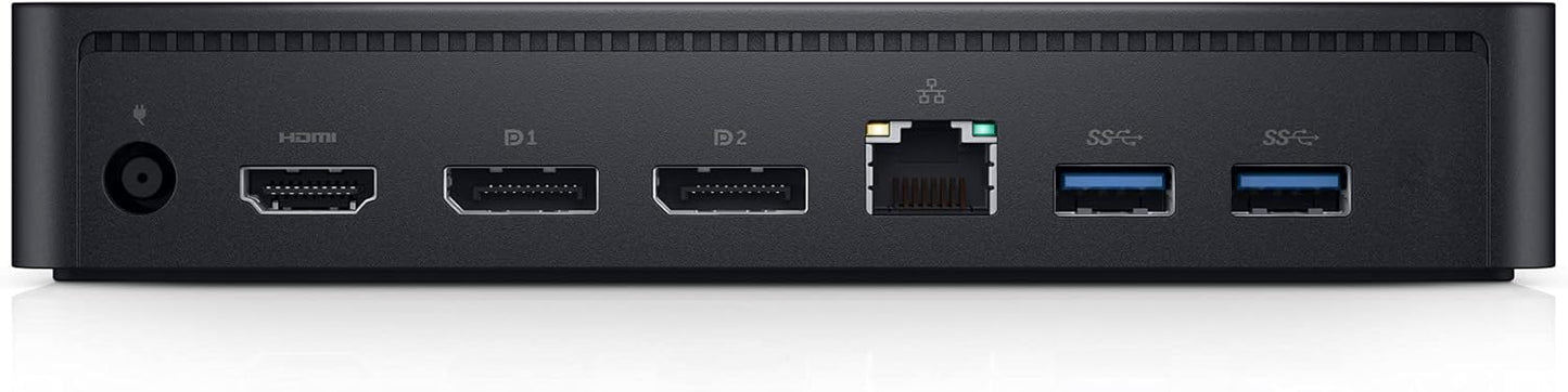 Dell Universal Dock - D6000S, Equipped with USB-C/USB-A PowerShare Options, Connect Upto Three 4K Displays, LED Indicator, Black