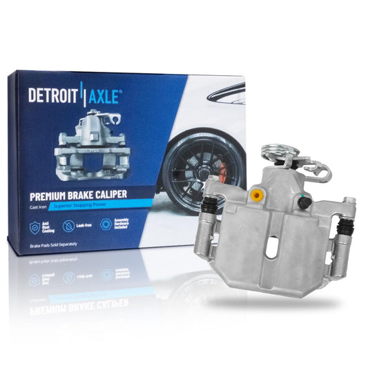 Detroit Axle - 2pc Front Brake Calipers for 2007-2017 Jeep Wrangler 2018 Wrangler JK 2008-2012 Liberty 2007-2011 Dodge Nitro, Disc Brake Calipers w/Brackets Replacement