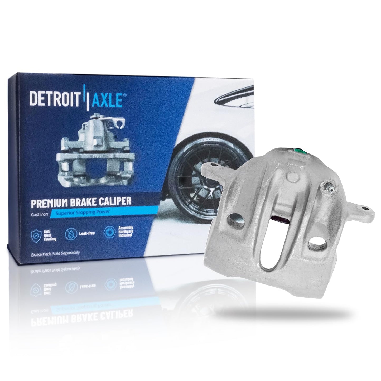 Detroit Axle - 2pc Front Brake Calipers for 2007-2017 Jeep Wrangler 2018 Wrangler JK 2008-2012 Liberty 2007-2011 Dodge Nitro, Disc Brake Calipers w/Brackets Replacement