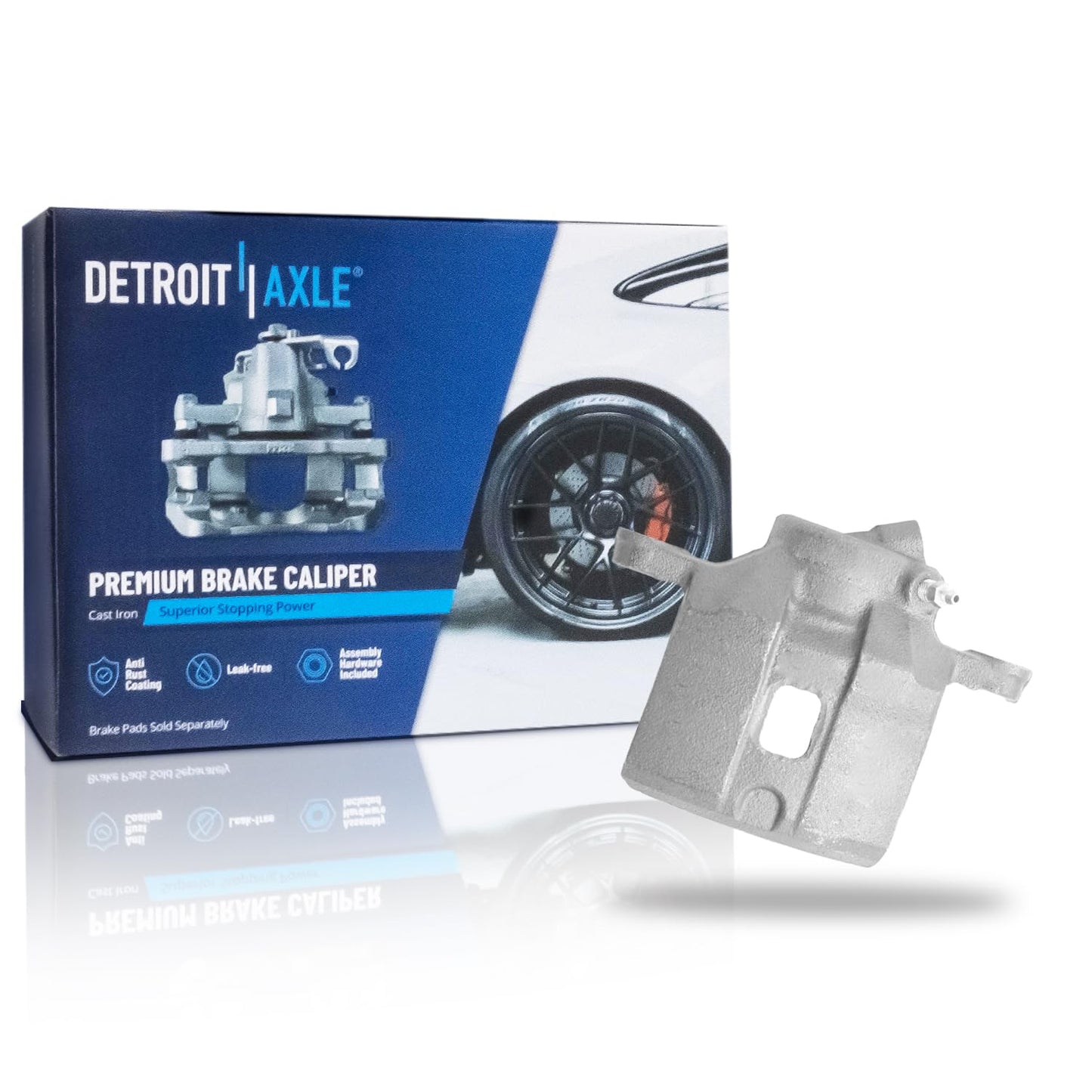 Detroit Axle - 2pc Front Brake Calipers for 2007-2017 Jeep Wrangler 2018 Wrangler JK 2008-2012 Liberty 2007-2011 Dodge Nitro, Disc Brake Calipers w/Brackets Replacement