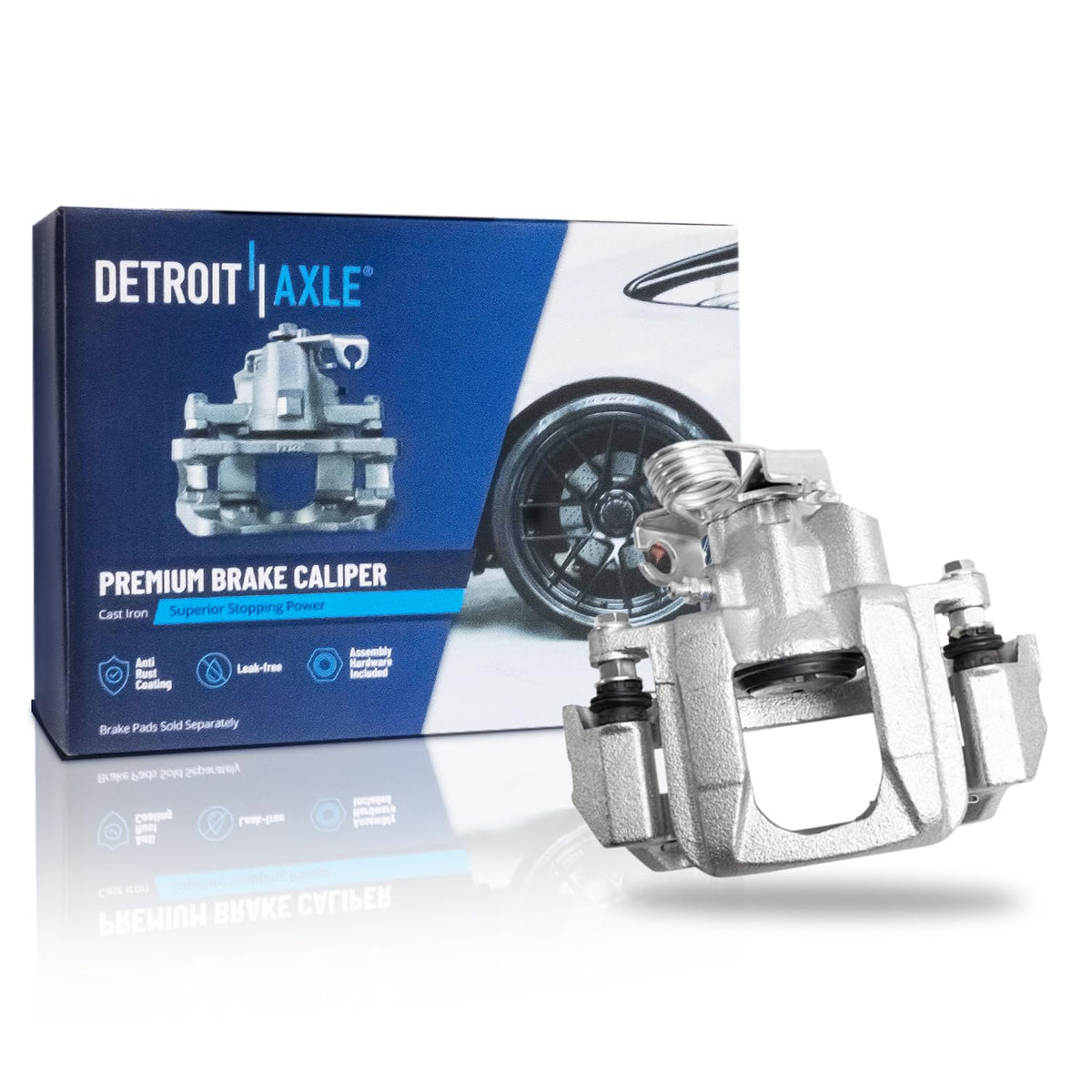 Detroit Axle - 2pc Front Brake Calipers for 2007-2017 Jeep Wrangler 2018 Wrangler JK 2008-2012 Liberty 2007-2011 Dodge Nitro, Disc Brake Calipers w/Brackets Replacement