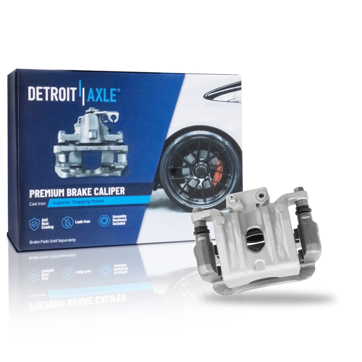 Detroit Axle - 2pc Front Brake Calipers for 2007-2017 Jeep Wrangler 2018 Wrangler JK 2008-2012 Liberty 2007-2011 Dodge Nitro, Disc Brake Calipers w/Brackets Replacement