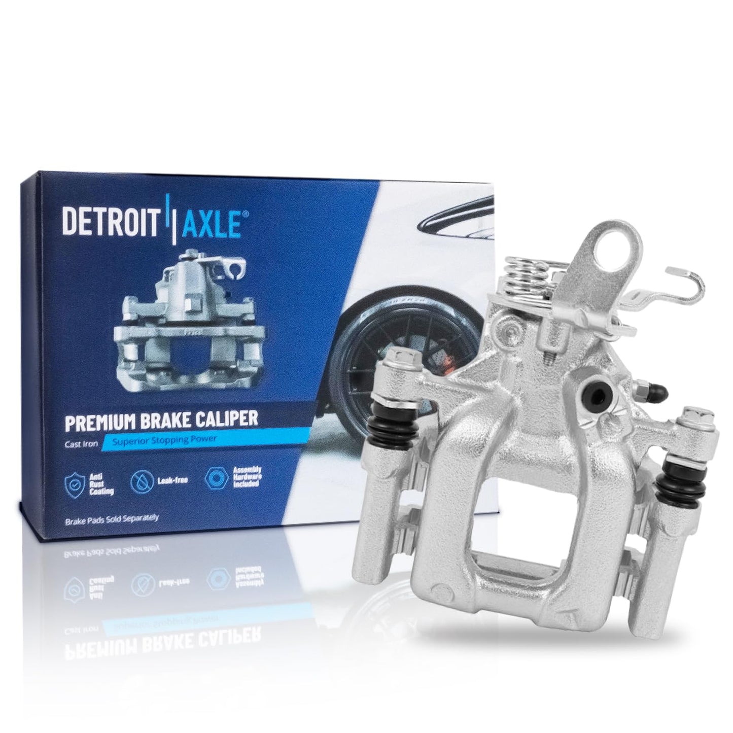 Detroit Axle - 2pc Front Brake Calipers for 2007-2017 Jeep Wrangler 2018 Wrangler JK 2008-2012 Liberty 2007-2011 Dodge Nitro, Disc Brake Calipers w/Brackets Replacement
