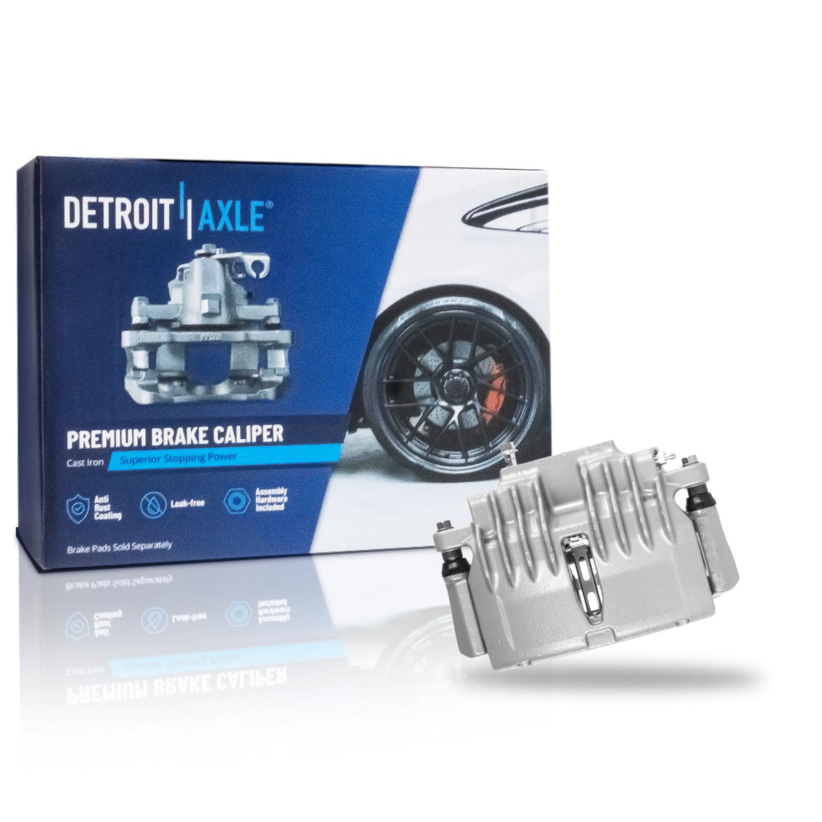 Detroit Axle - 2pc Front Brake Calipers for 2007-2017 Jeep Wrangler 2018 Wrangler JK 2008-2012 Liberty 2007-2011 Dodge Nitro, Disc Brake Calipers w/Brackets Replacement