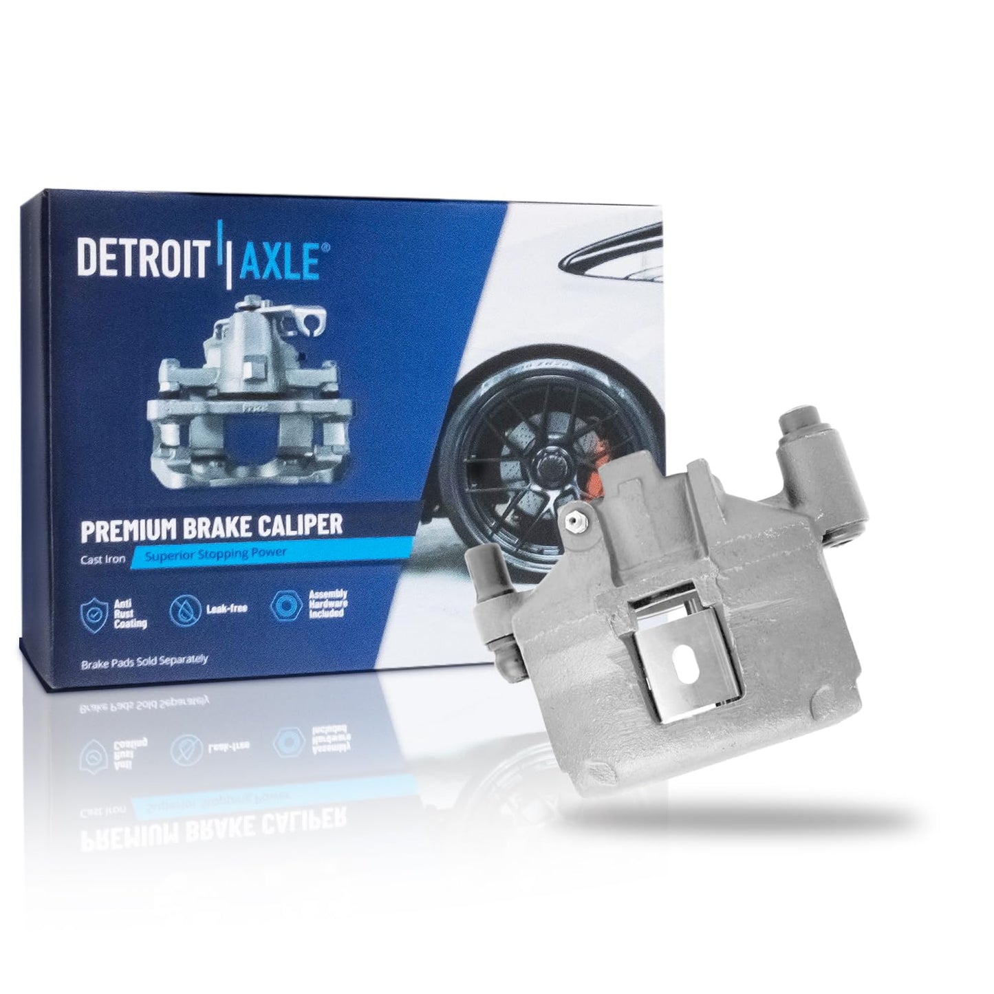 Detroit Axle - 2pc Front Brake Calipers for 2007-2017 Jeep Wrangler 2018 Wrangler JK 2008-2012 Liberty 2007-2011 Dodge Nitro, Disc Brake Calipers w/Brackets Replacement
