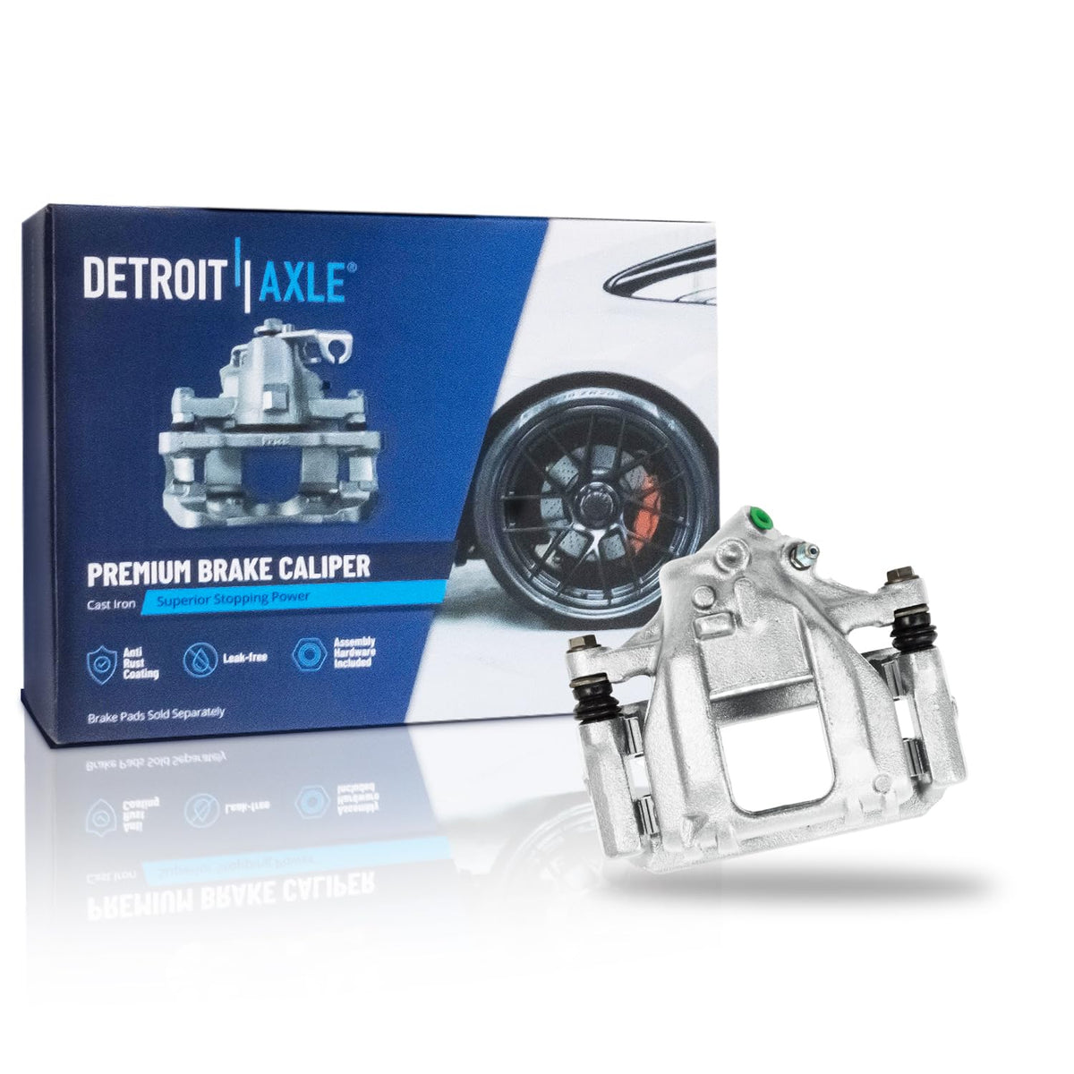 Detroit Axle - 2pc Front Brake Calipers for 2007-2017 Jeep Wrangler 2018 Wrangler JK 2008-2012 Liberty 2007-2011 Dodge Nitro, Disc Brake Calipers w/Brackets Replacement