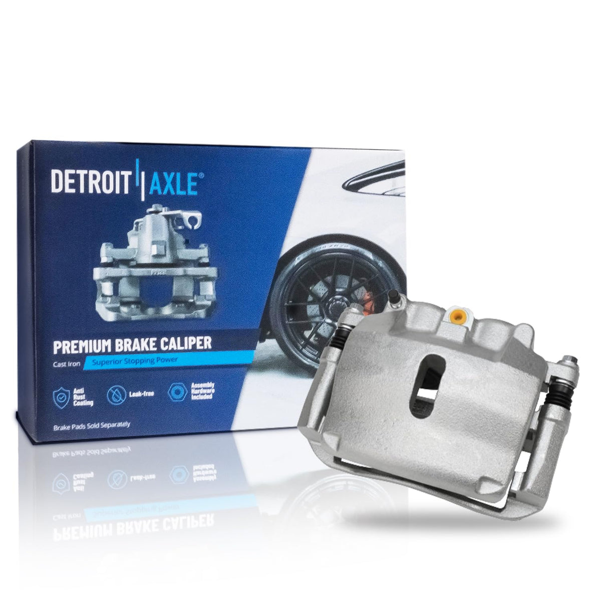 Detroit Axle - 2pc Front Brake Calipers for 2007-2017 Jeep Wrangler 2018 Wrangler JK 2008-2012 Liberty 2007-2011 Dodge Nitro, Disc Brake Calipers w/Brackets Replacement