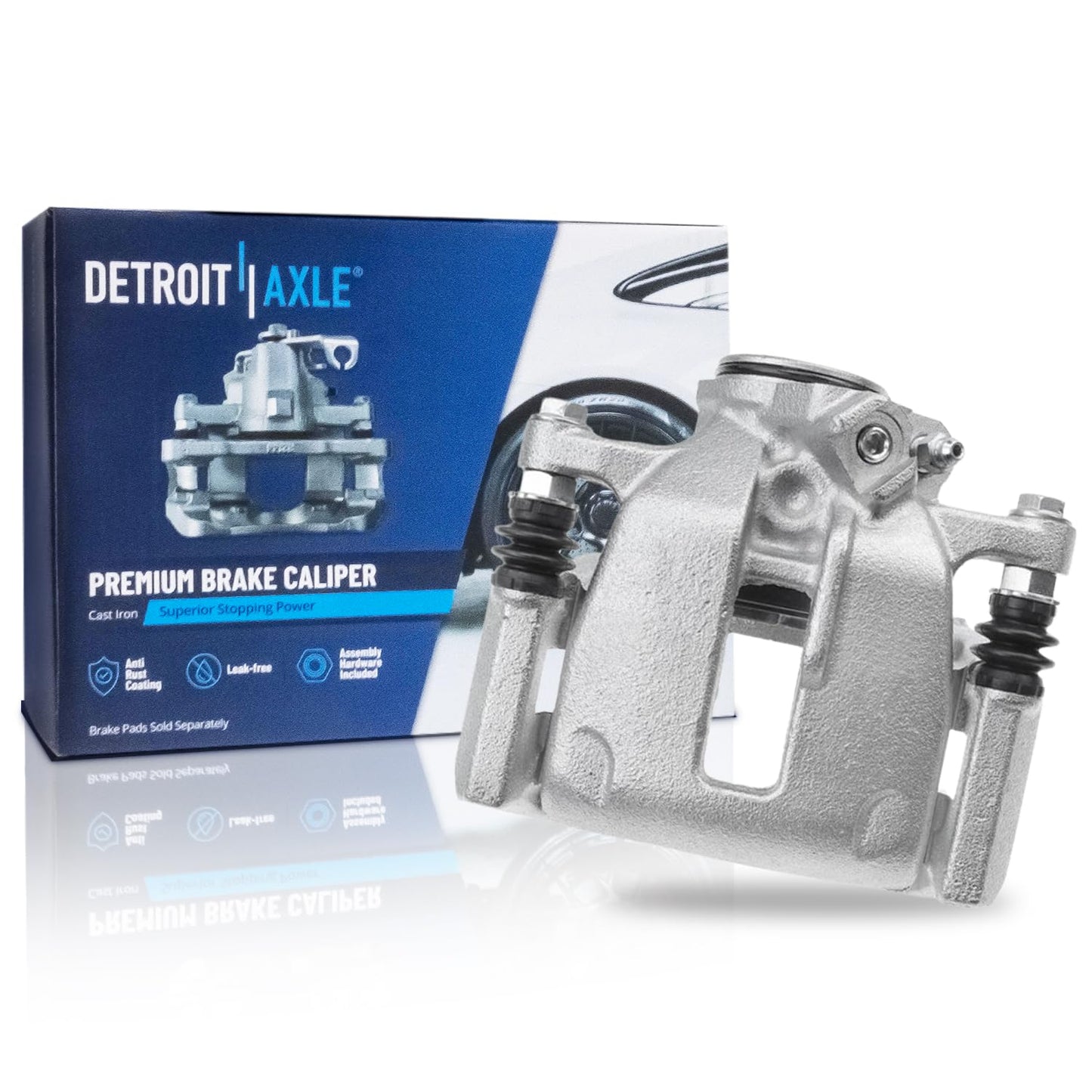Detroit Axle - 2pc Front Brake Calipers for 2007-2017 Jeep Wrangler 2018 Wrangler JK 2008-2012 Liberty 2007-2011 Dodge Nitro, Disc Brake Calipers w/Brackets Replacement
