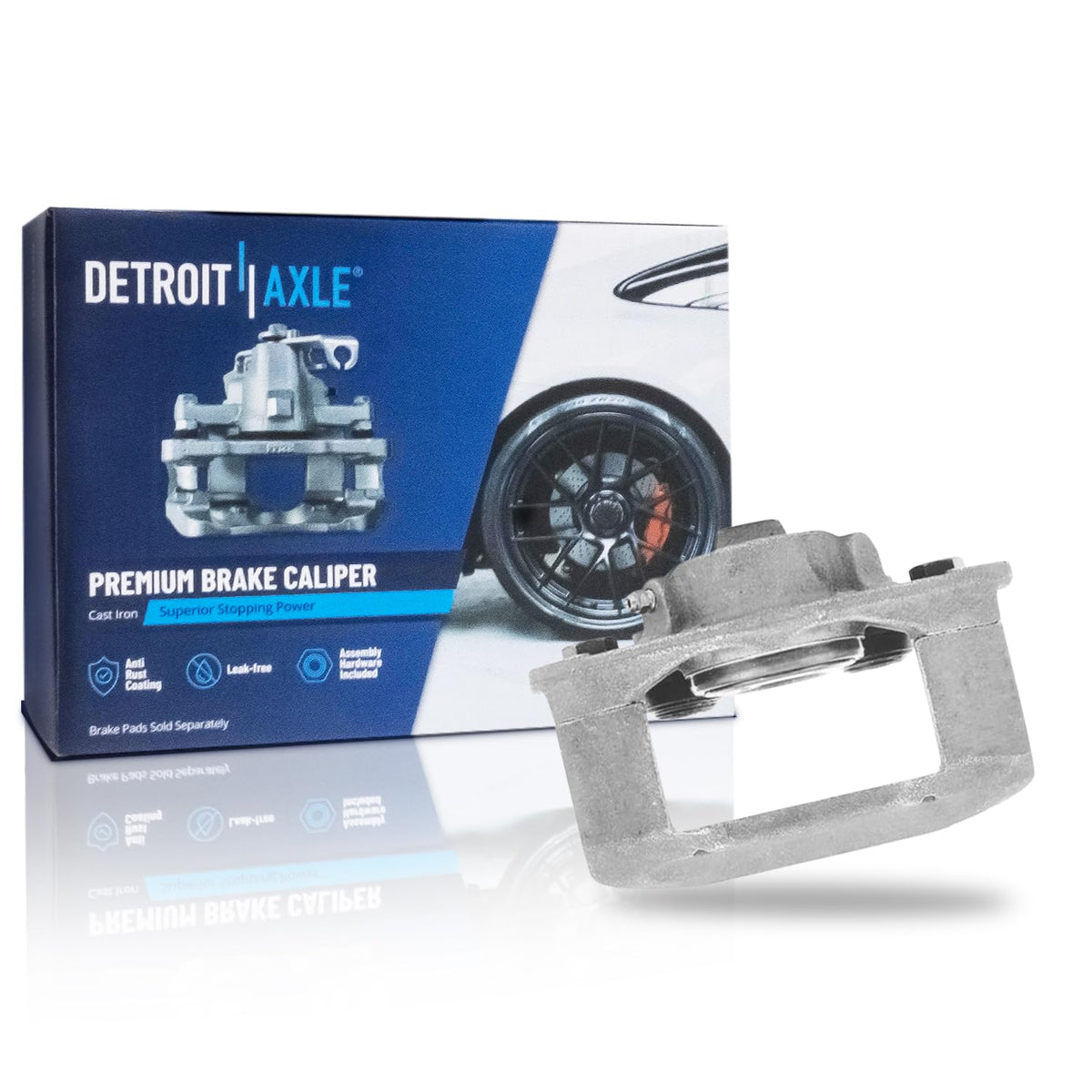 Detroit Axle - 2pc Front Brake Calipers for 2007-2017 Jeep Wrangler 2018 Wrangler JK 2008-2012 Liberty 2007-2011 Dodge Nitro, Disc Brake Calipers w/Brackets Replacement
