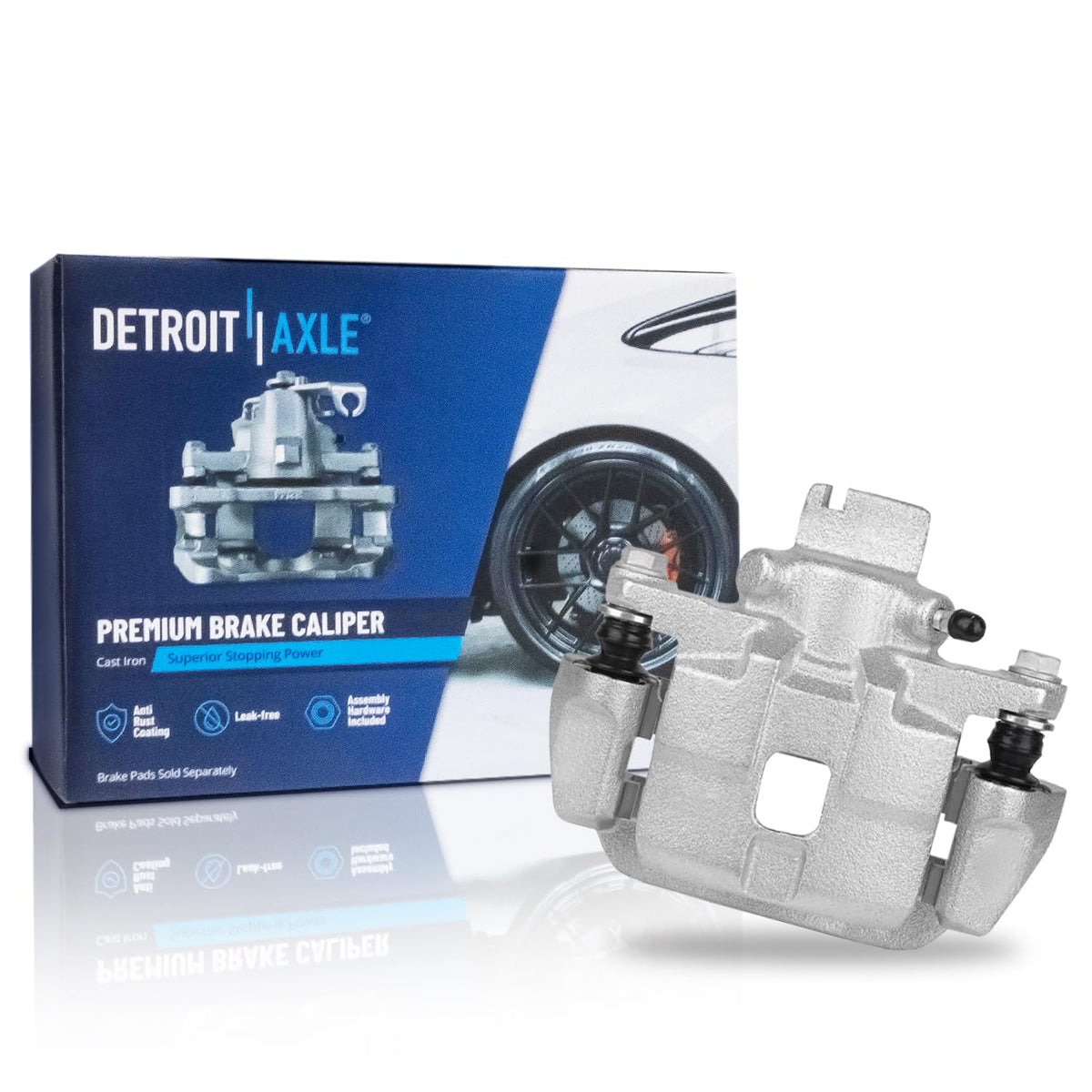 Detroit Axle - 2pc Front Brake Calipers for 2007-2017 Jeep Wrangler 2018 Wrangler JK 2008-2012 Liberty 2007-2011 Dodge Nitro, Disc Brake Calipers w/Brackets Replacement