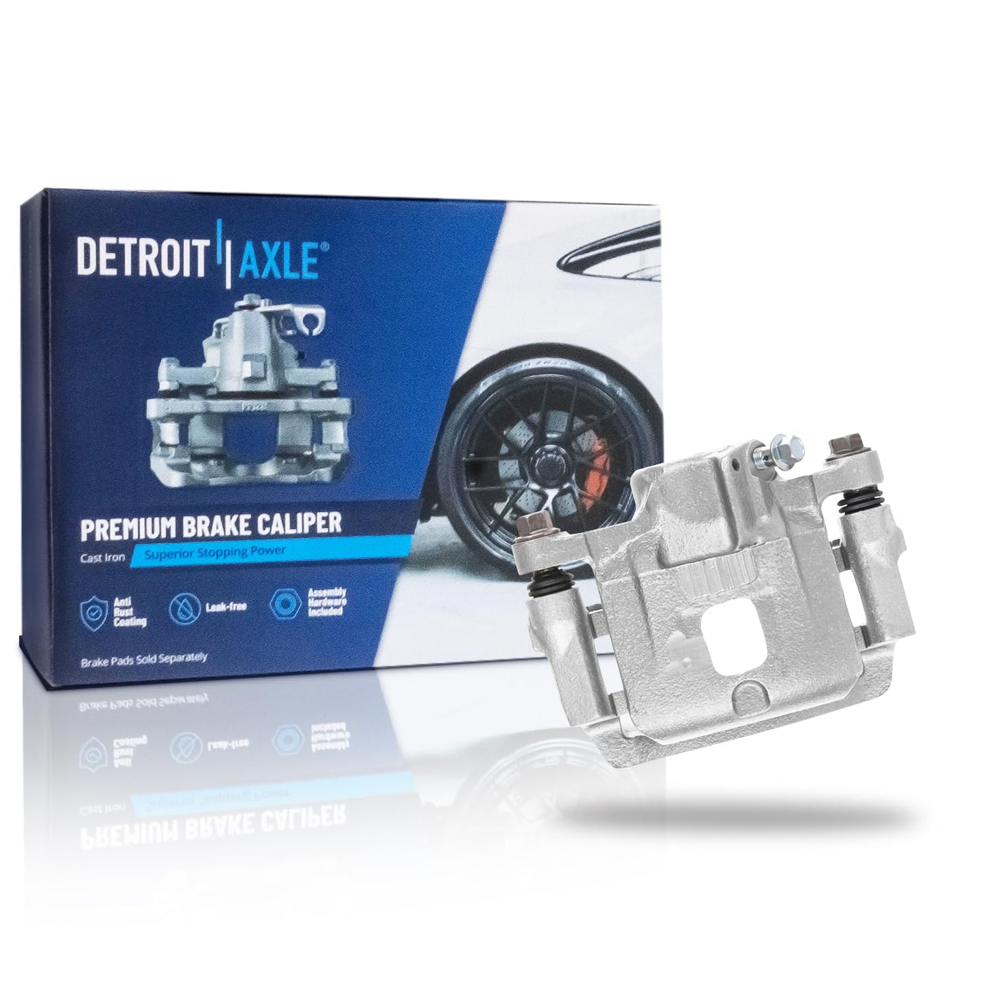 Detroit Axle - 2pc Front Brake Calipers for 2007-2017 Jeep Wrangler 2018 Wrangler JK 2008-2012 Liberty 2007-2011 Dodge Nitro, Disc Brake Calipers w/Brackets Replacement