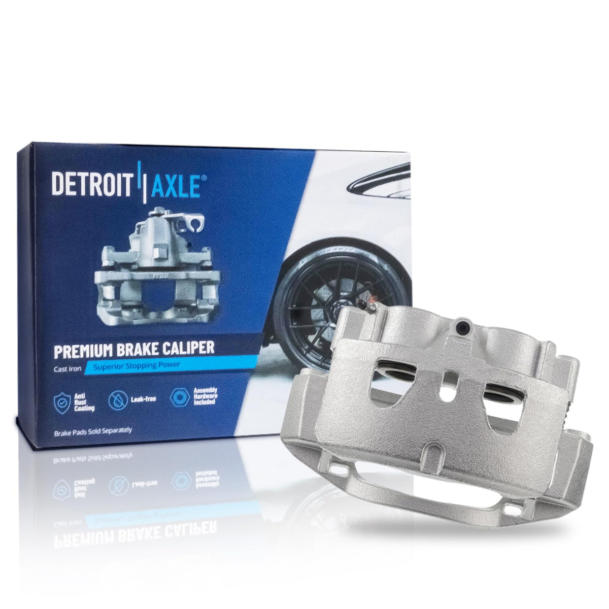 Detroit Axle - 2pc Front Brake Calipers for 2007-2017 Jeep Wrangler 2018 Wrangler JK 2008-2012 Liberty 2007-2011 Dodge Nitro, Disc Brake Calipers w/Brackets Replacement