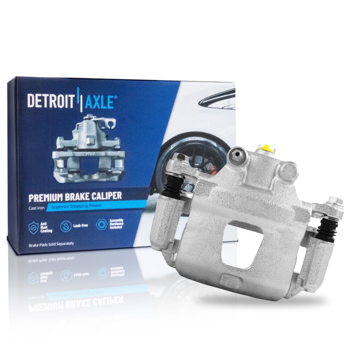 Detroit Axle - 2pc Front Brake Calipers for 2007-2017 Jeep Wrangler 2018 Wrangler JK 2008-2012 Liberty 2007-2011 Dodge Nitro, Disc Brake Calipers w/Brackets Replacement