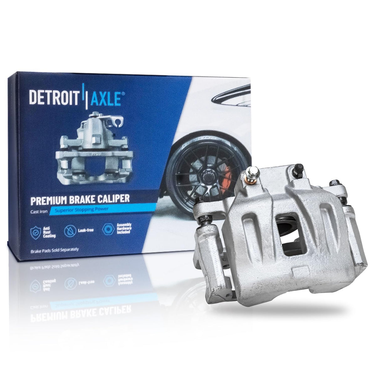 Detroit Axle - 2pc Front Brake Calipers for 2007-2017 Jeep Wrangler 2018 Wrangler JK 2008-2012 Liberty 2007-2011 Dodge Nitro, Disc Brake Calipers w/Brackets Replacement
