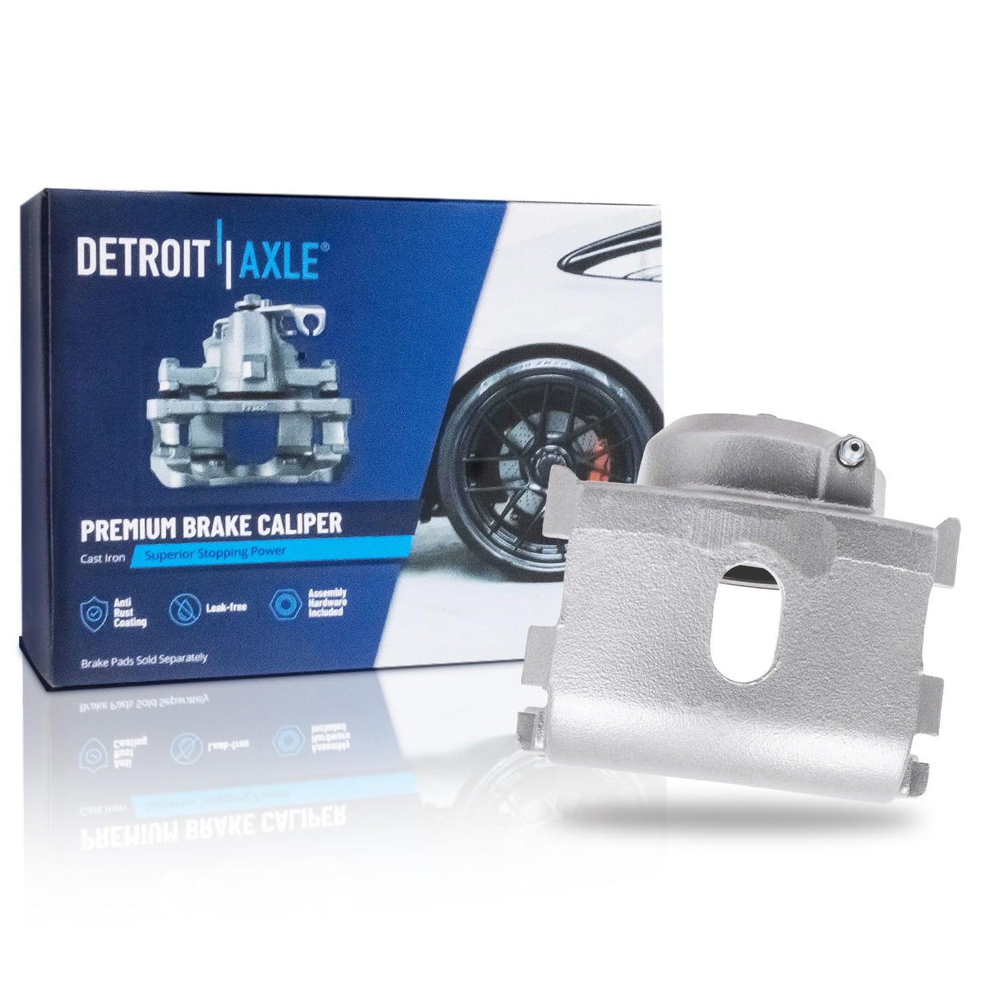 Detroit Axle - 2pc Front Brake Calipers for 2007-2017 Jeep Wrangler 2018 Wrangler JK 2008-2012 Liberty 2007-2011 Dodge Nitro, Disc Brake Calipers w/Brackets Replacement