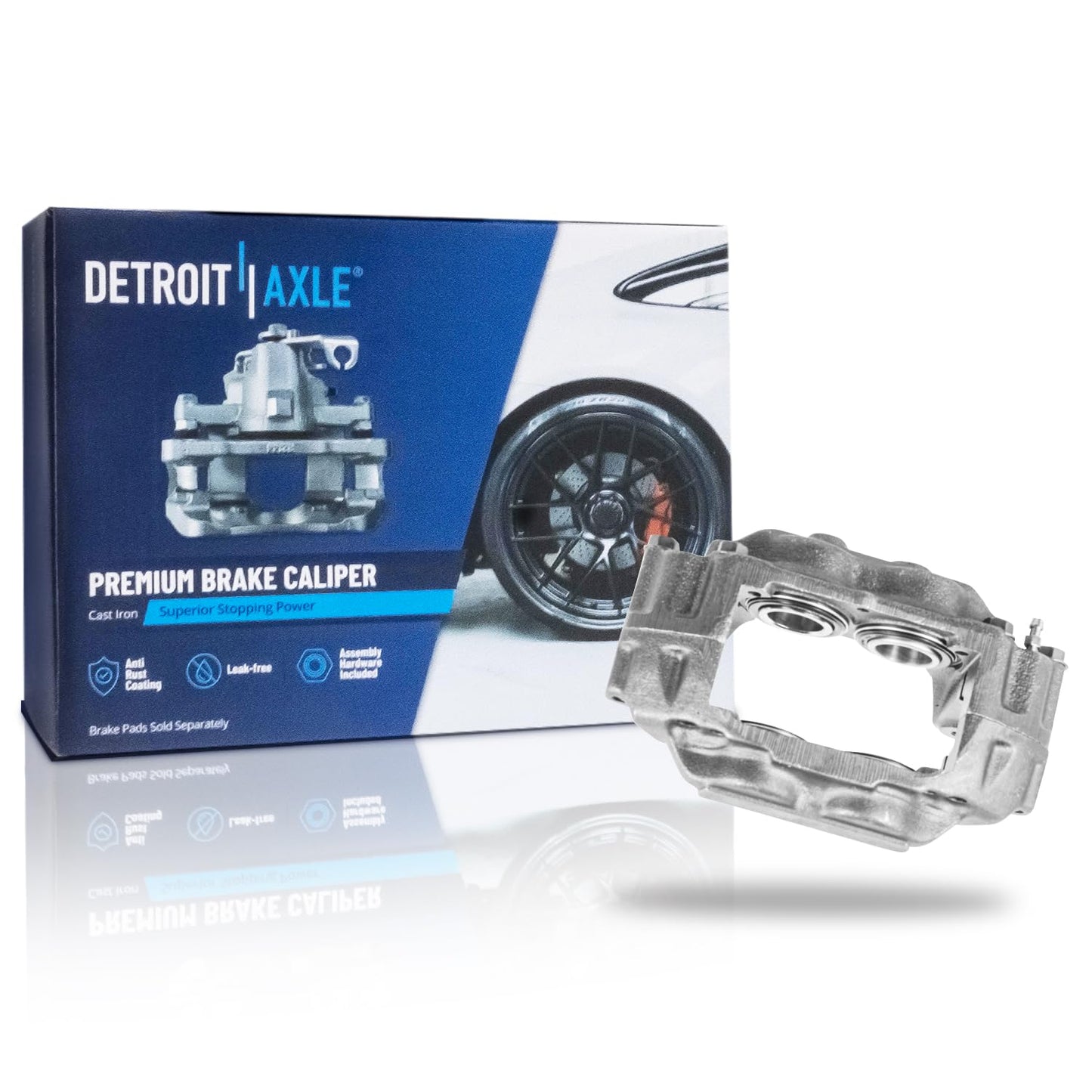 Detroit Axle - 2pc Front Brake Calipers for 2007-2017 Jeep Wrangler 2018 Wrangler JK 2008-2012 Liberty 2007-2011 Dodge Nitro, Disc Brake Calipers w/Brackets Replacement