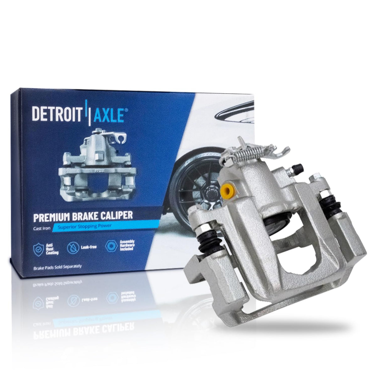 Detroit Axle - 2pc Front Brake Calipers for 2007-2017 Jeep Wrangler 2018 Wrangler JK 2008-2012 Liberty 2007-2011 Dodge Nitro, Disc Brake Calipers w/Brackets Replacement