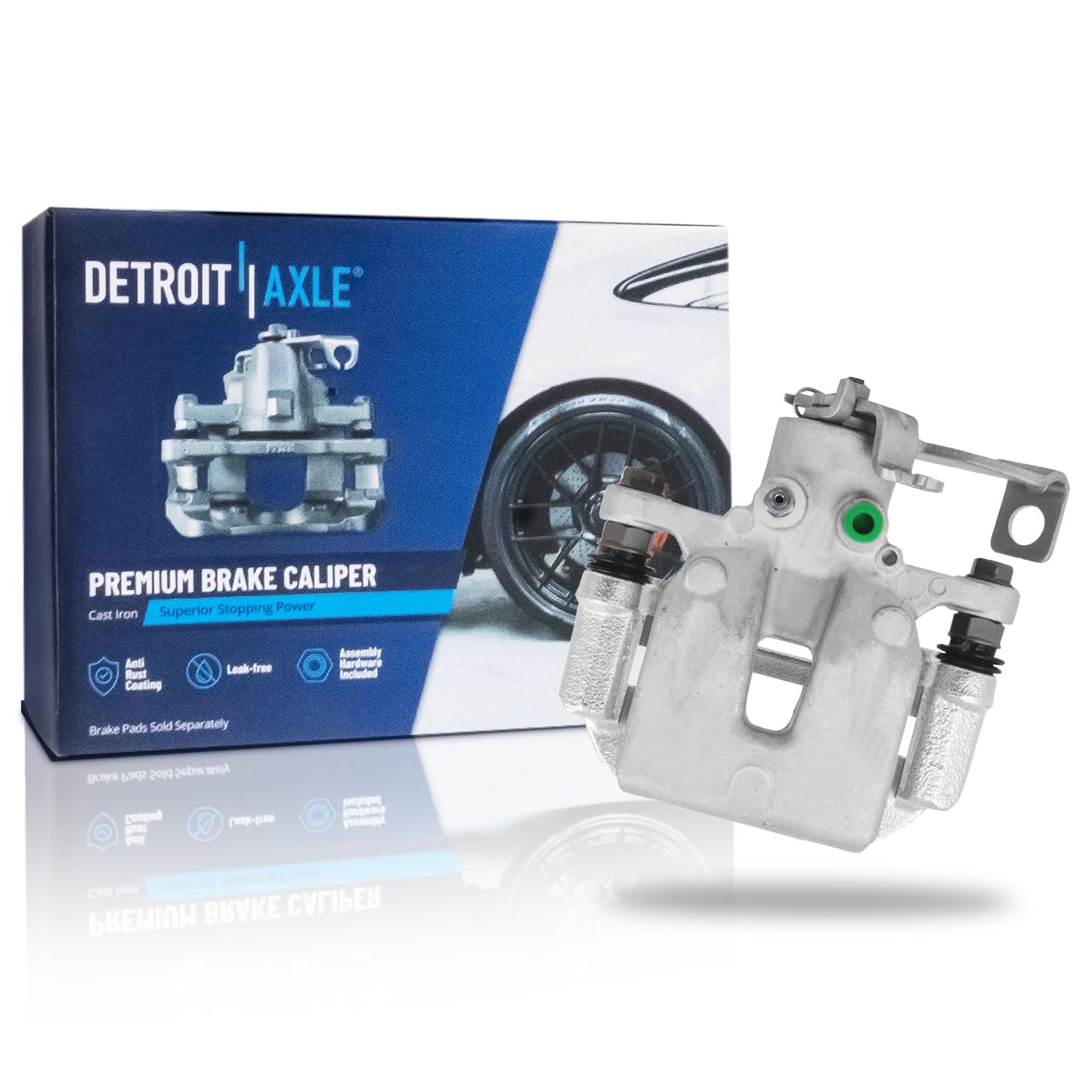 Detroit Axle - 2pc Front Brake Calipers for 2007-2017 Jeep Wrangler 2018 Wrangler JK 2008-2012 Liberty 2007-2011 Dodge Nitro, Disc Brake Calipers w/Brackets Replacement