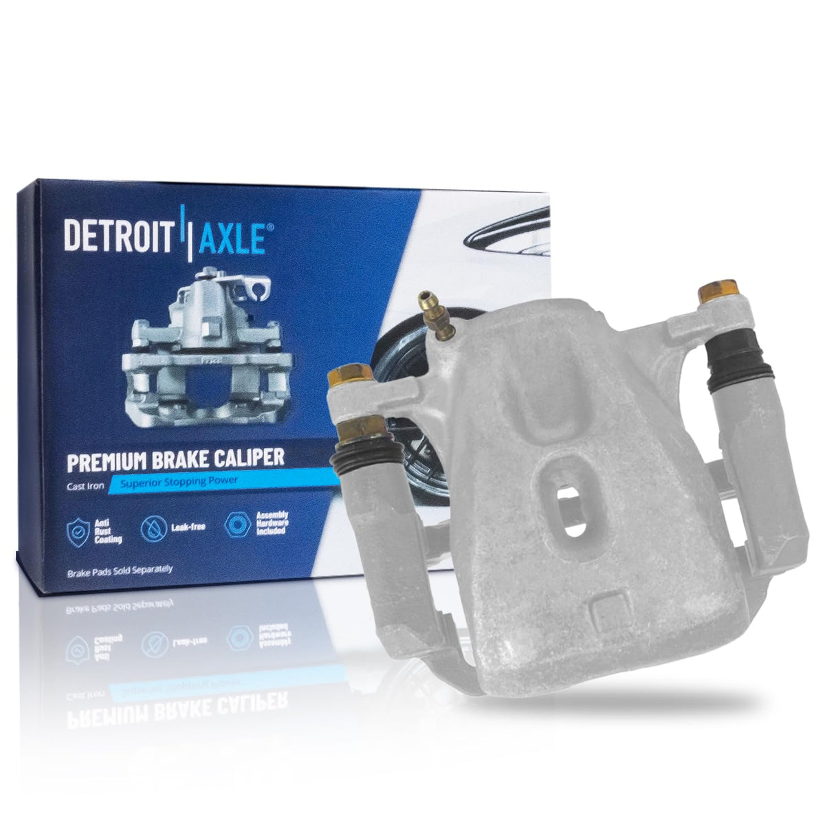 Detroit Axle - 2pc Front Brake Calipers for 2007-2017 Jeep Wrangler 2018 Wrangler JK 2008-2012 Liberty 2007-2011 Dodge Nitro, Disc Brake Calipers w/Brackets Replacement
