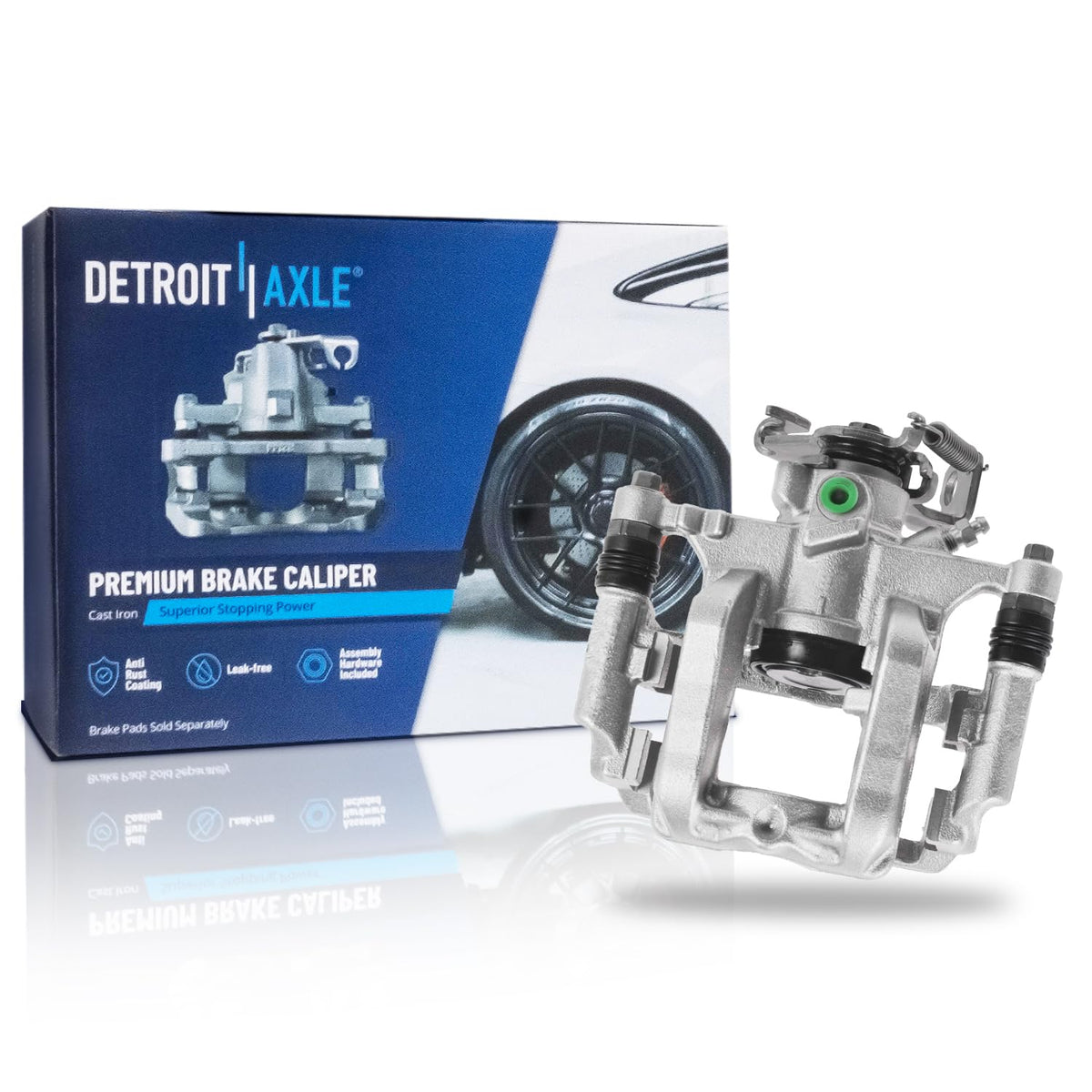 Detroit Axle - 2pc Front Brake Calipers for 2007-2017 Jeep Wrangler 2018 Wrangler JK 2008-2012 Liberty 2007-2011 Dodge Nitro, Disc Brake Calipers w/Brackets Replacement