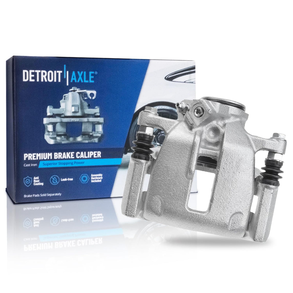 Detroit Axle - 2pc Front Brake Calipers for 2007-2017 Jeep Wrangler 2018 Wrangler JK 2008-2012 Liberty 2007-2011 Dodge Nitro, Disc Brake Calipers w/Brackets Replacement