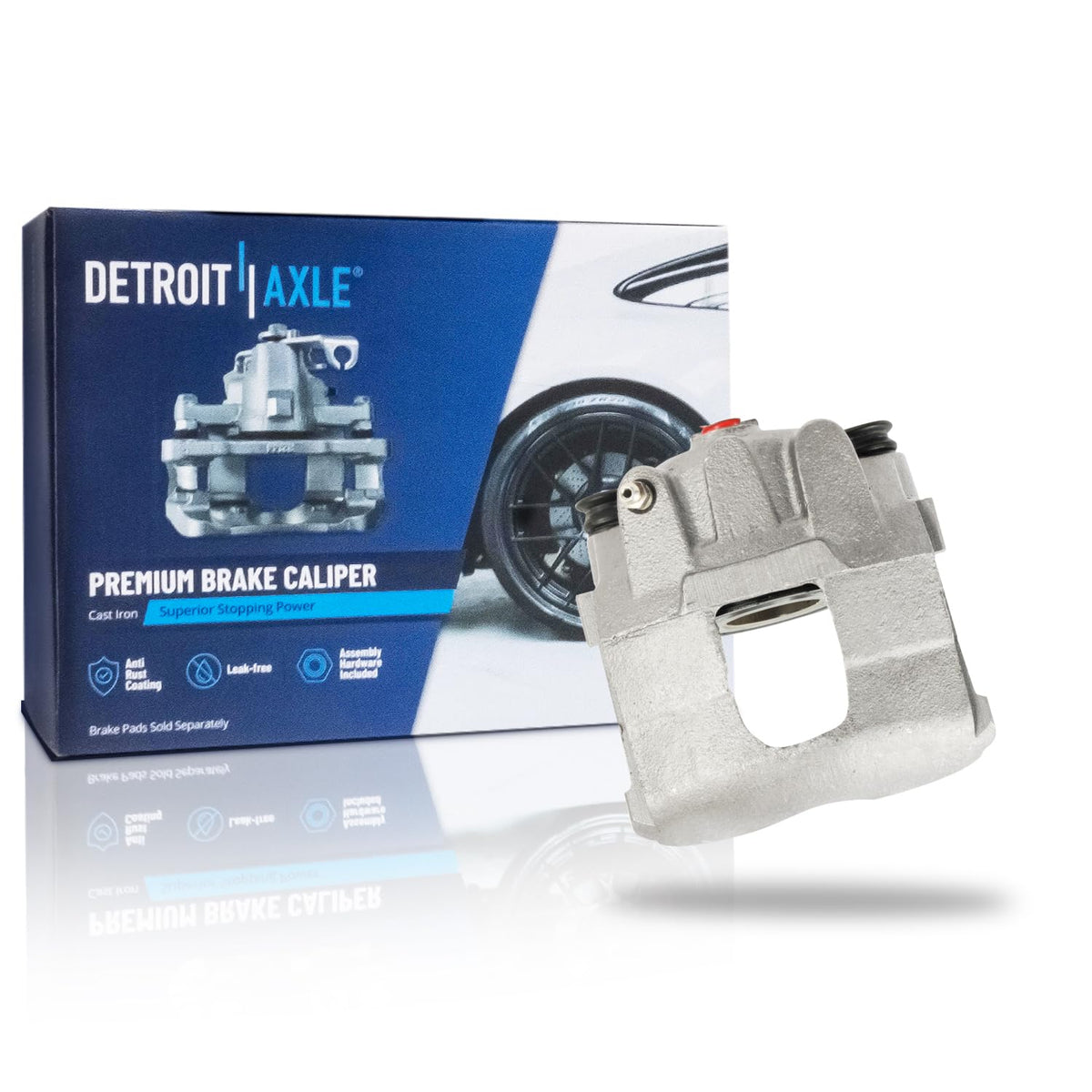 Detroit Axle - 2pc Front Brake Calipers for 2007-2017 Jeep Wrangler 2018 Wrangler JK 2008-2012 Liberty 2007-2011 Dodge Nitro, Disc Brake Calipers w/Brackets Replacement